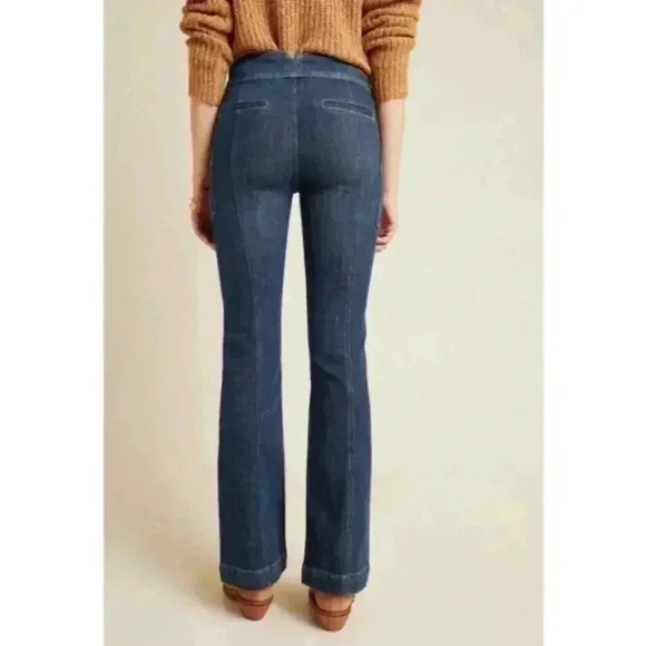 Pilcro and the Letterpress Anthropologie High Rise Trouser Bootcut Jeans Size 28 - Picture 2 of 16